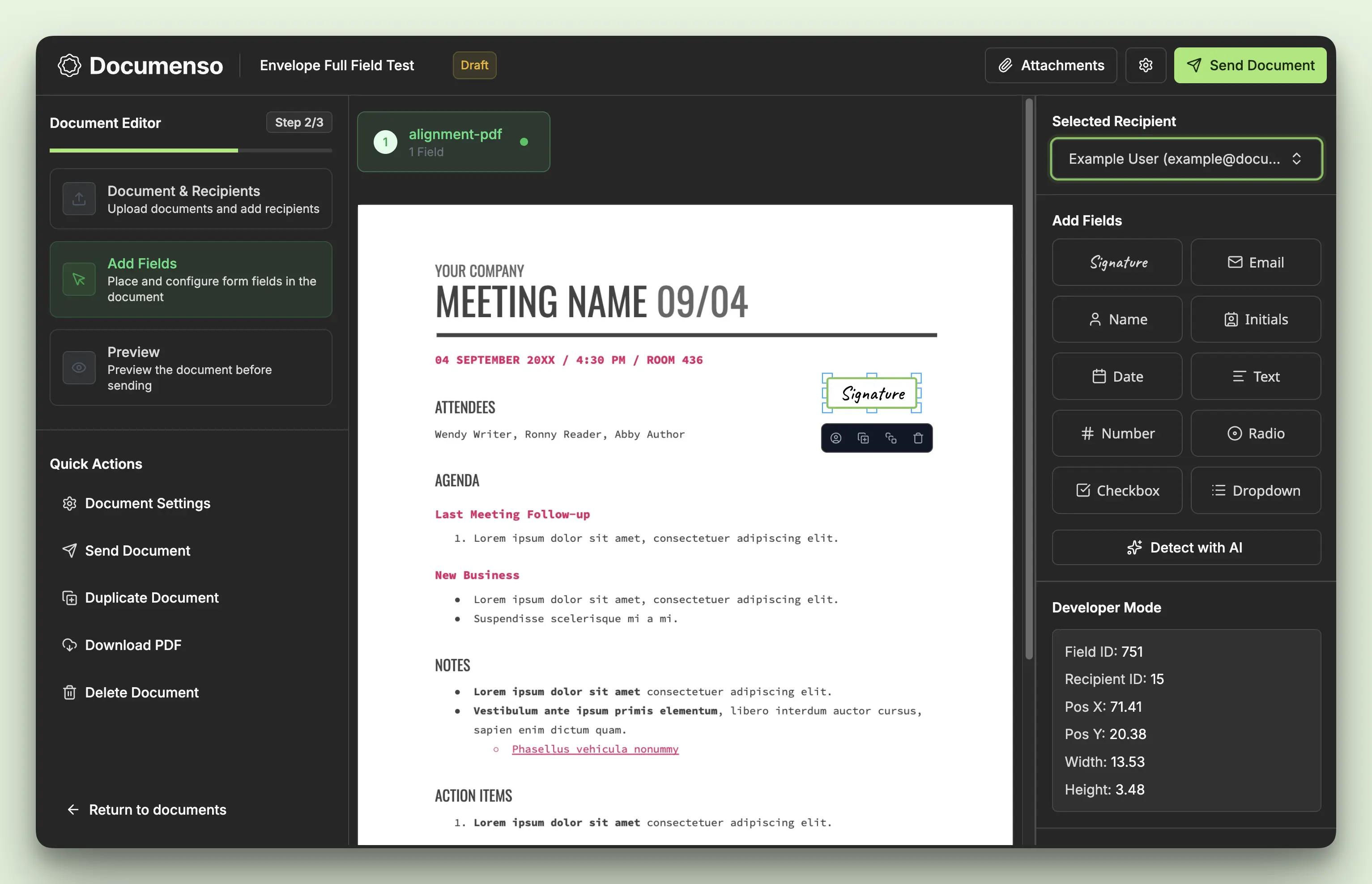 Field Coordinates New Editor