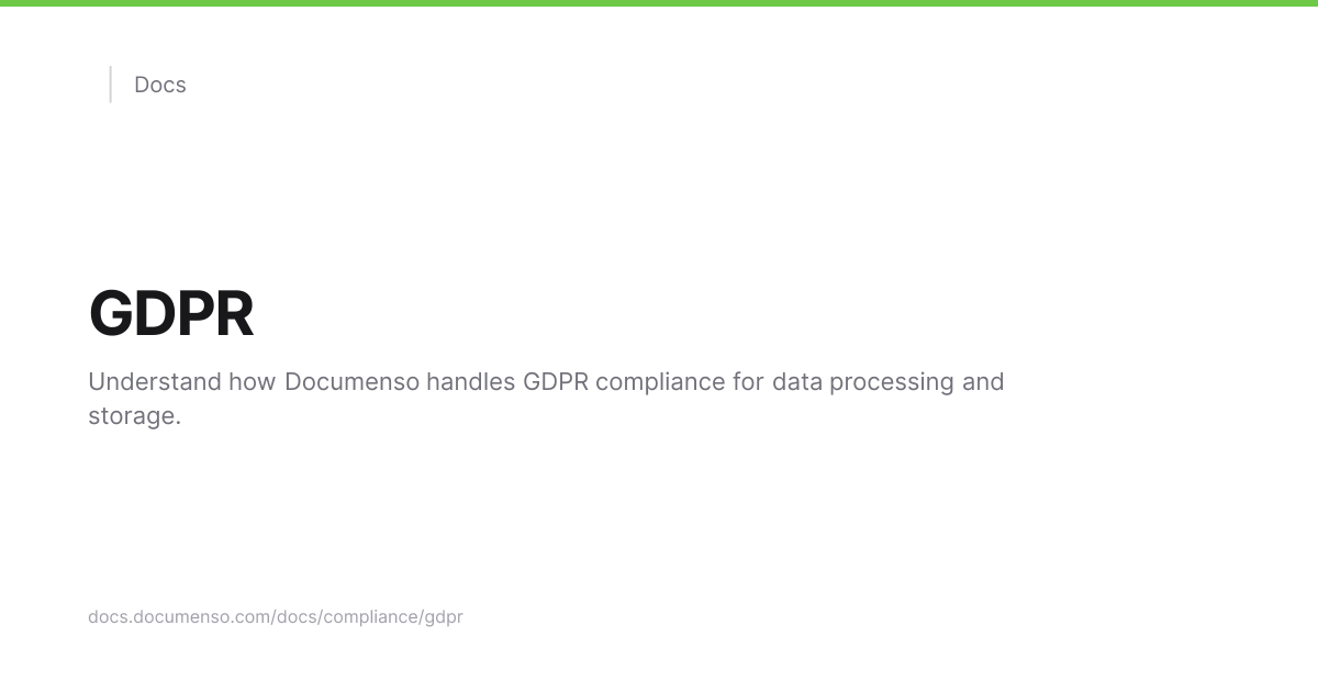 GDPR | Documenso Docs