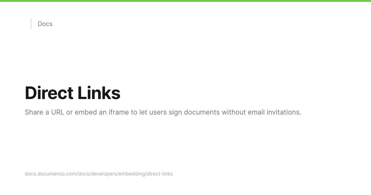 Direct Image Link Example Direct Links | Documenso Docs