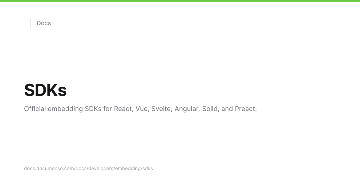 SDKs | Documenso Docs