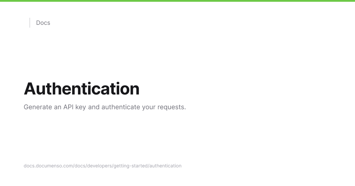 Authentication | Documenso Docs
