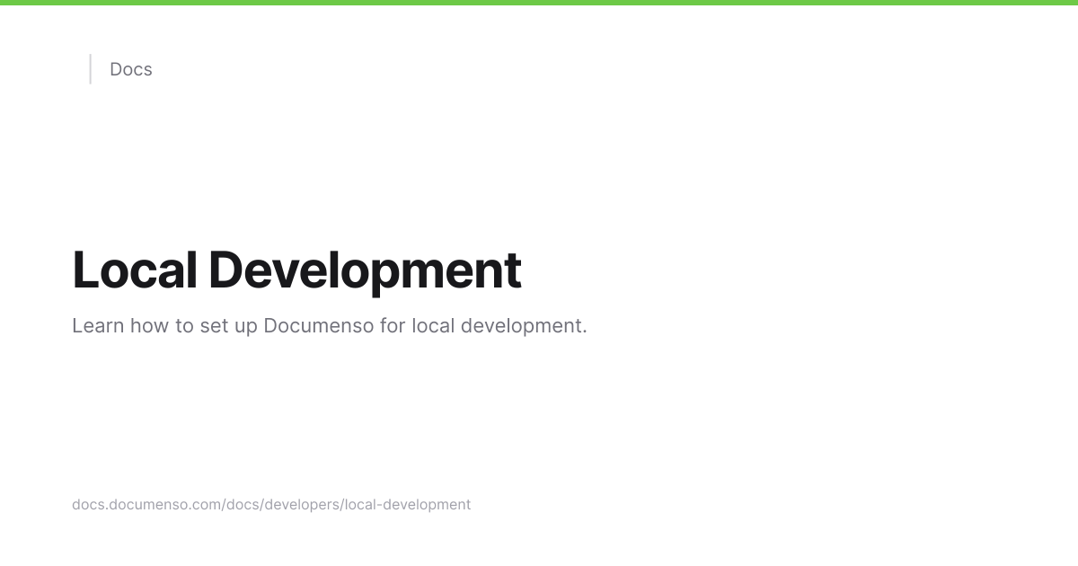 Local Development | Documenso Docs