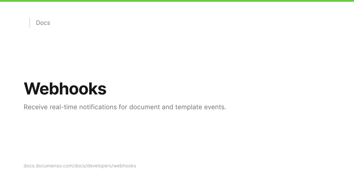 Webhooks | Documenso Docs
