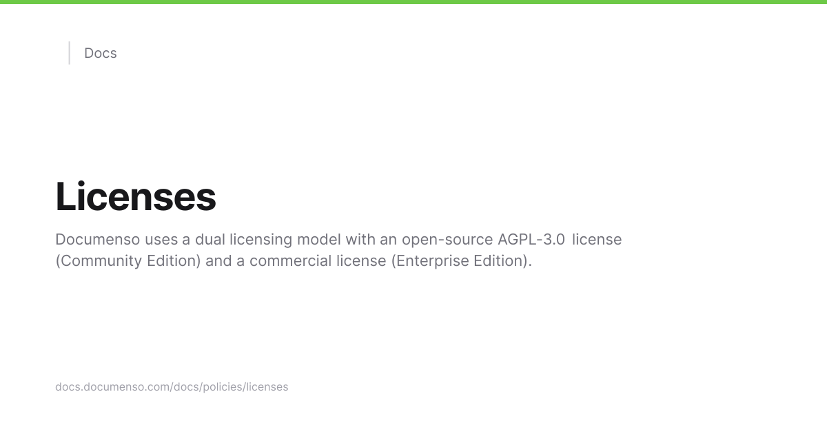 Licenses | Documenso Docs