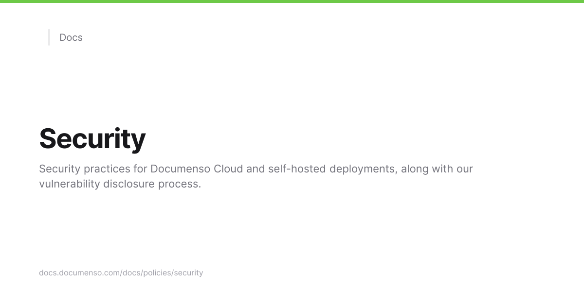 Security | Documenso Docs