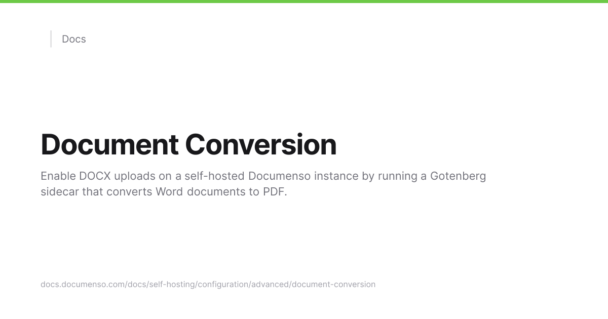 Document Conversion | Documenso Docs