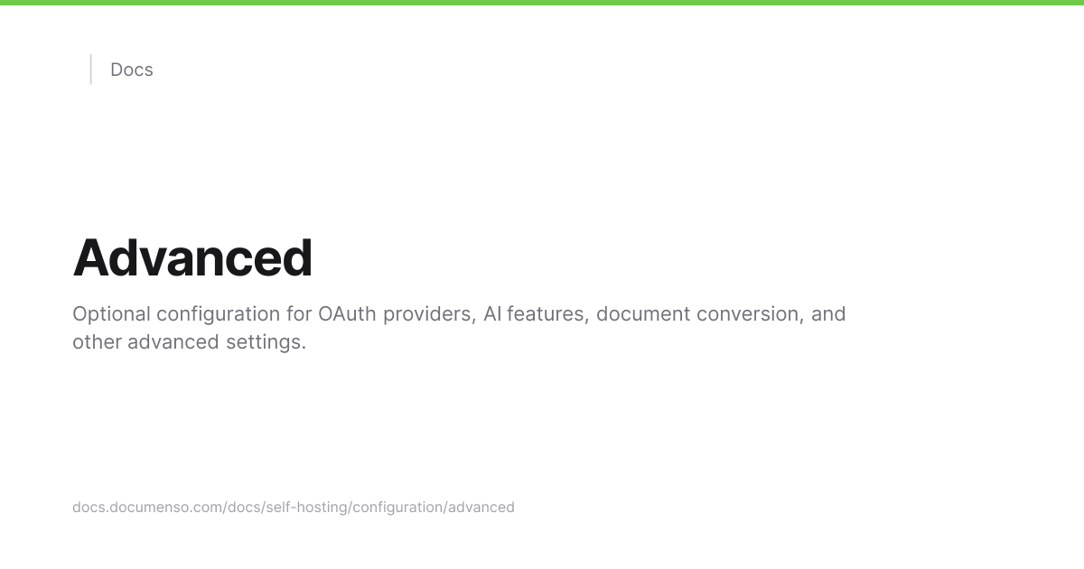 Advanced | Documenso Docs