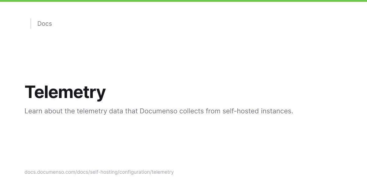 Telemetry | Documenso Docs