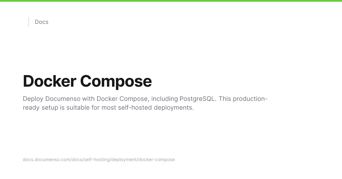 Docker Compose | Documenso Docs