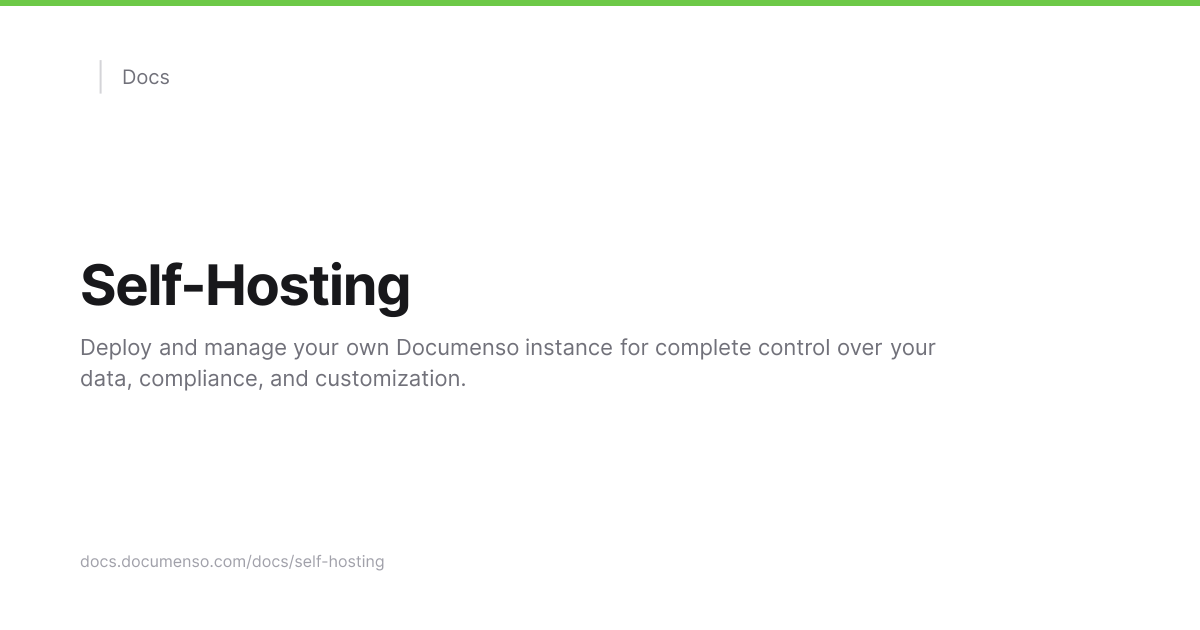 Self-Hosting | Documenso Docs