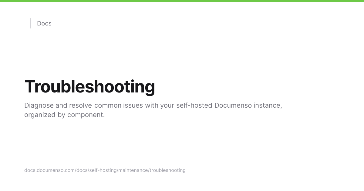 Troubleshooting | Documenso Docs