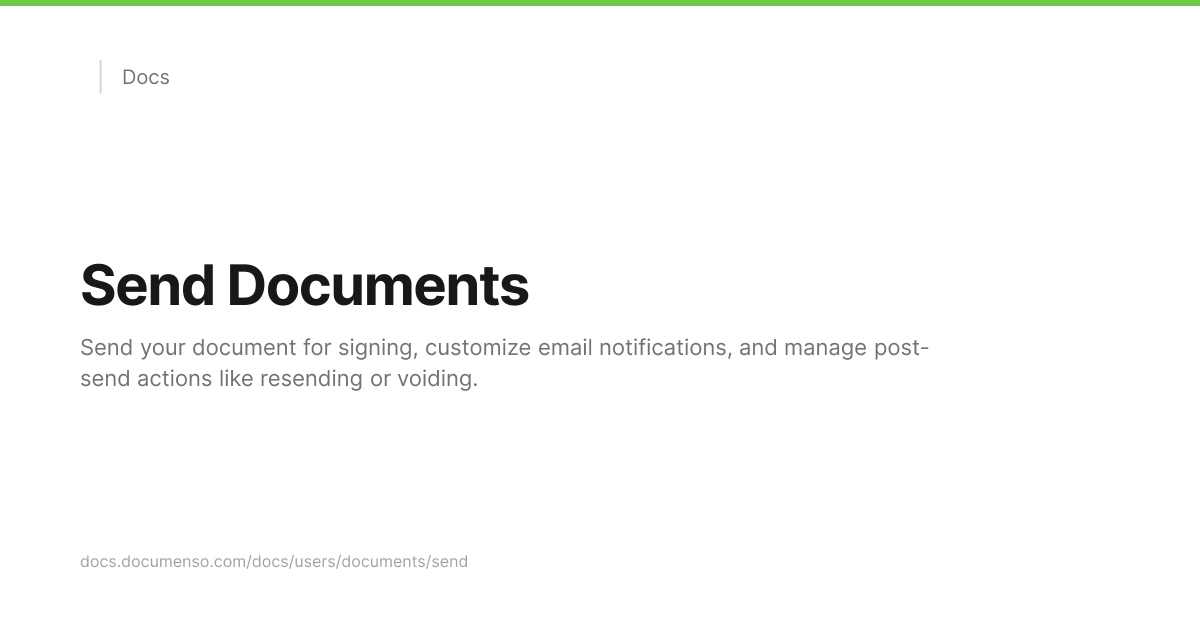 Document Direct Send Documents | Documenso Docs