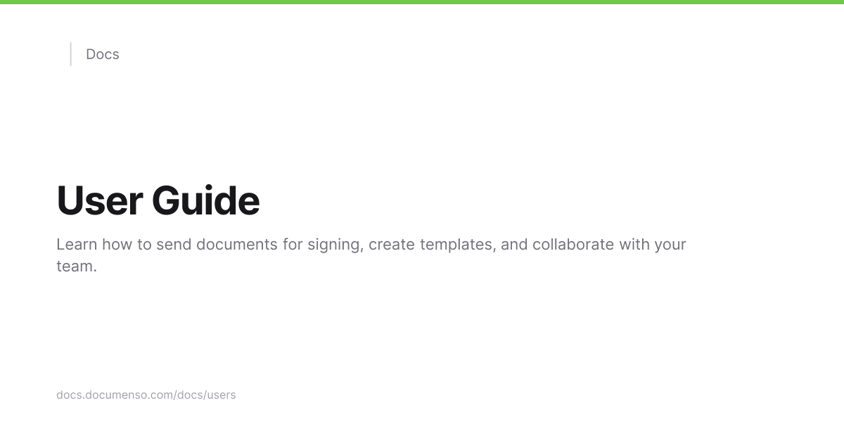 User Guide | Documenso Docs