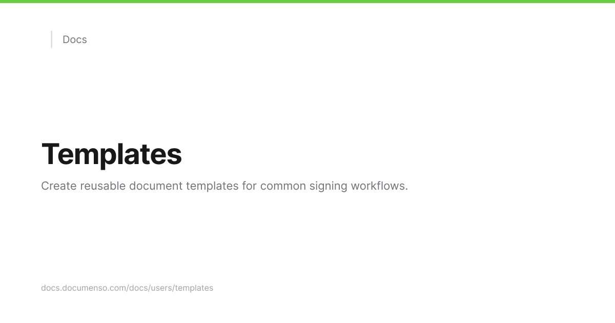 Templates | Documenso Docs